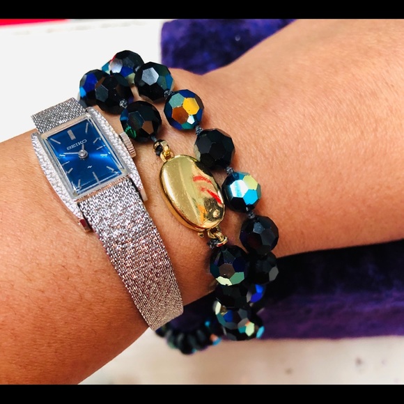 Swarovski dark blue haze borealis crystal - Picture 2 of 4